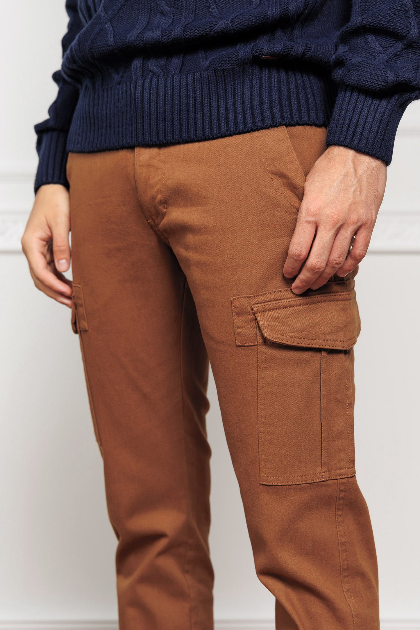 ανδρικό-παντελόνι-cargo-100%-βαμβάκι-με-λάστιχο