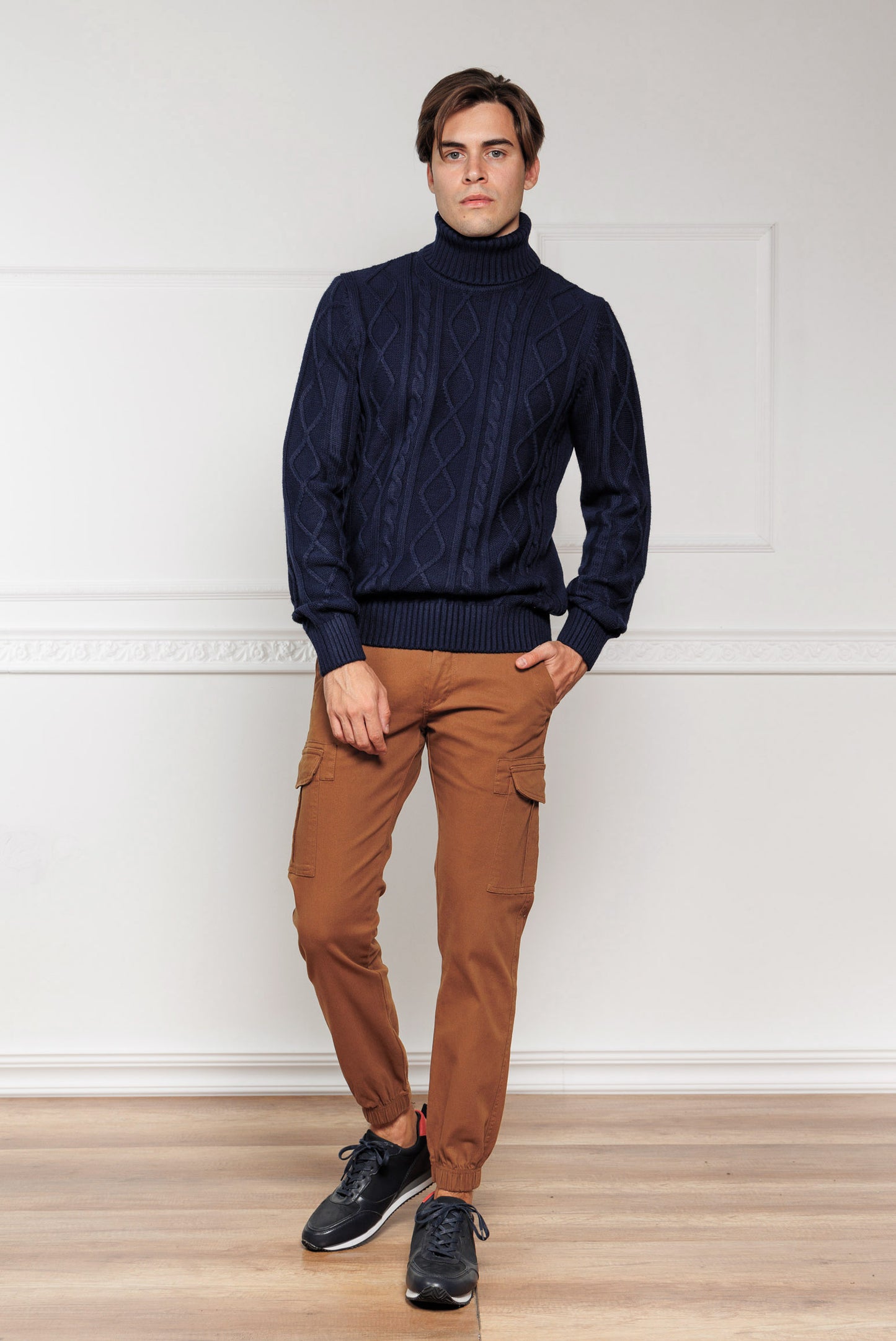 ανδρικό-παντελόνι-cargo-100%-βαμβάκι-με-λάστιχο