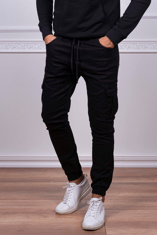 ανδρικό-βαμβακερό-παντελόνι-cargo-με-λάστιχο-και-κορδόνι