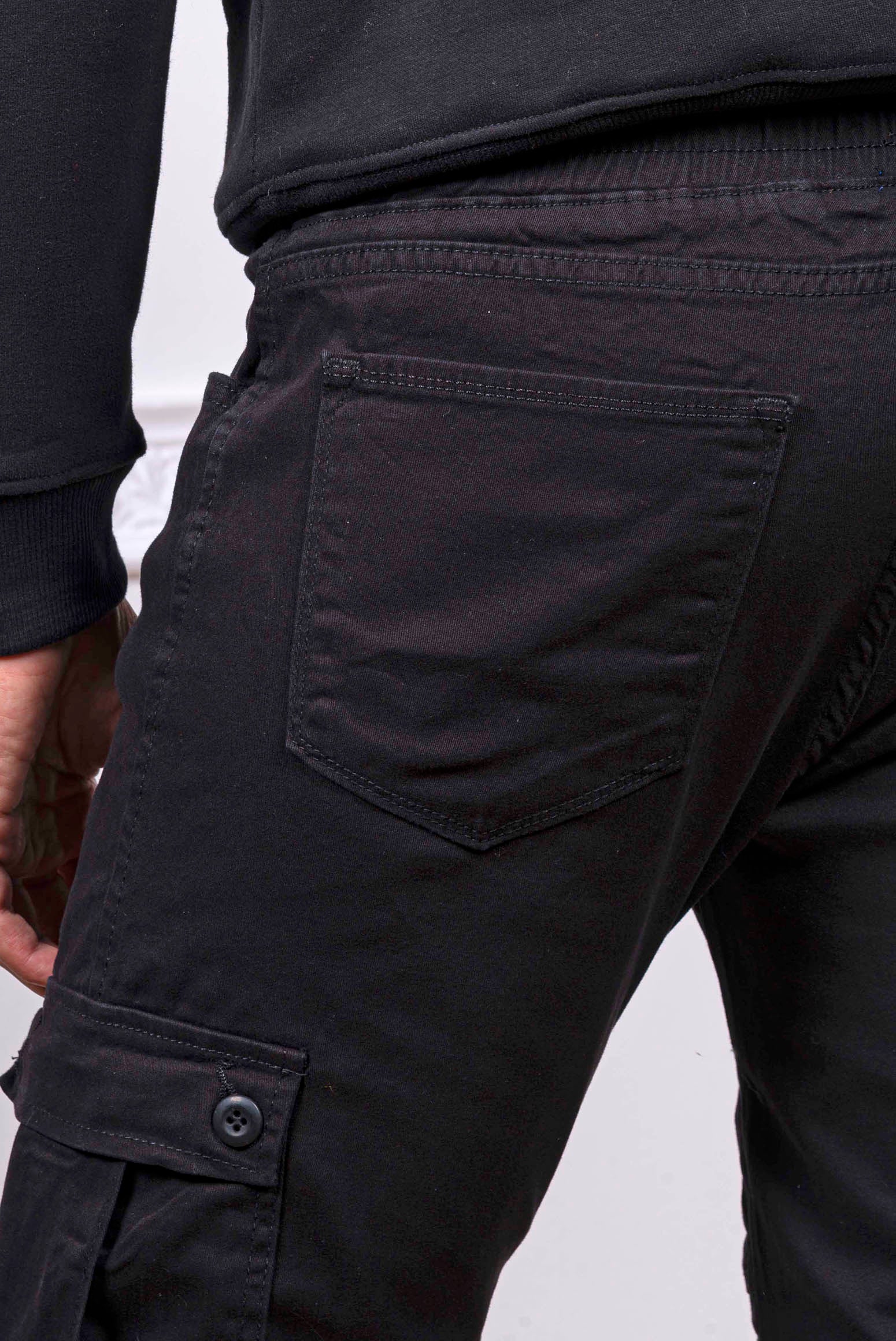 ανδρικό-βαμβακερό-παντελόνι-cargo-με-λάστιχο-και-κορδόνι