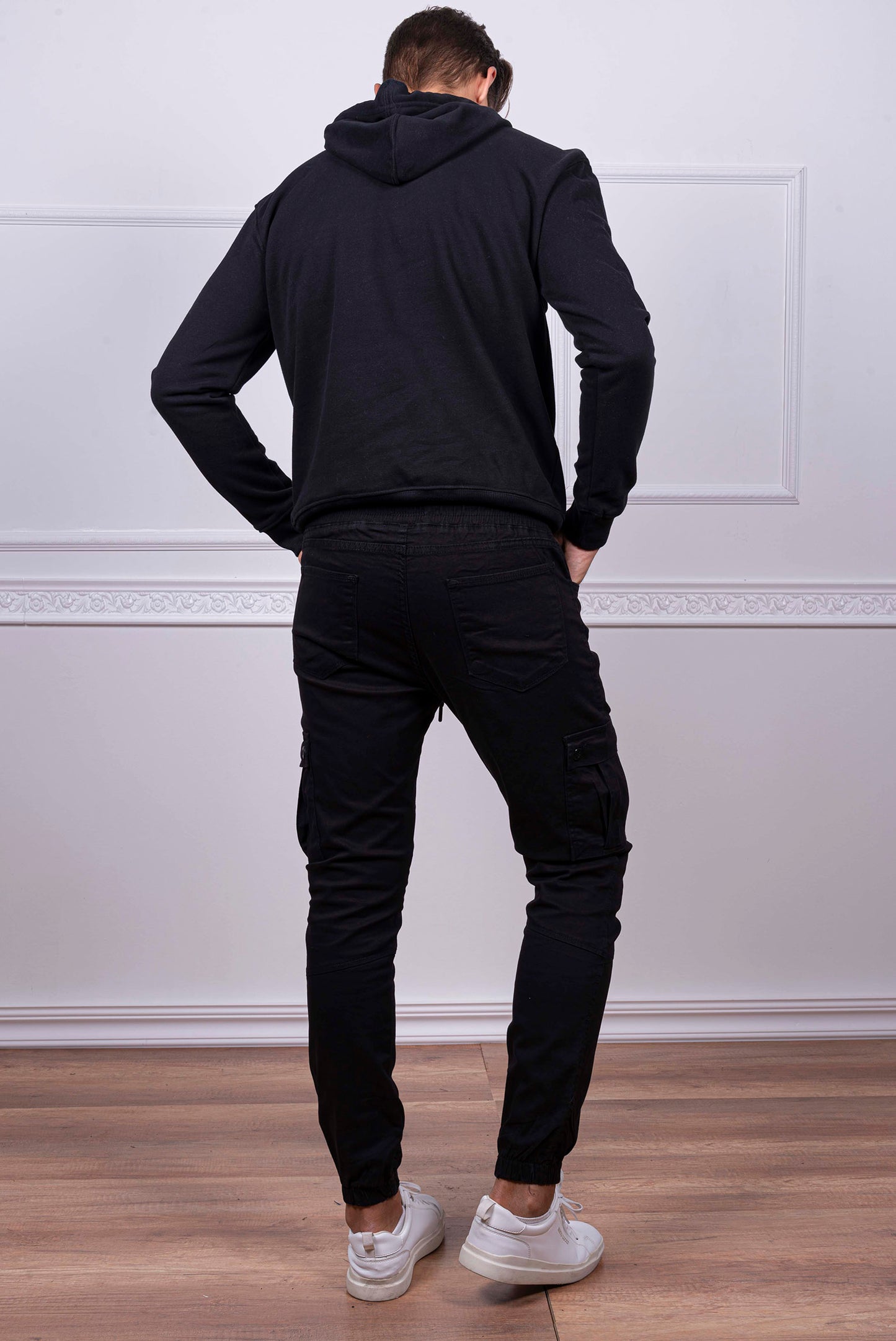 ανδρικό-βαμβακερό-παντελόνι-cargo-με-λάστιχο-και-κορδόνι