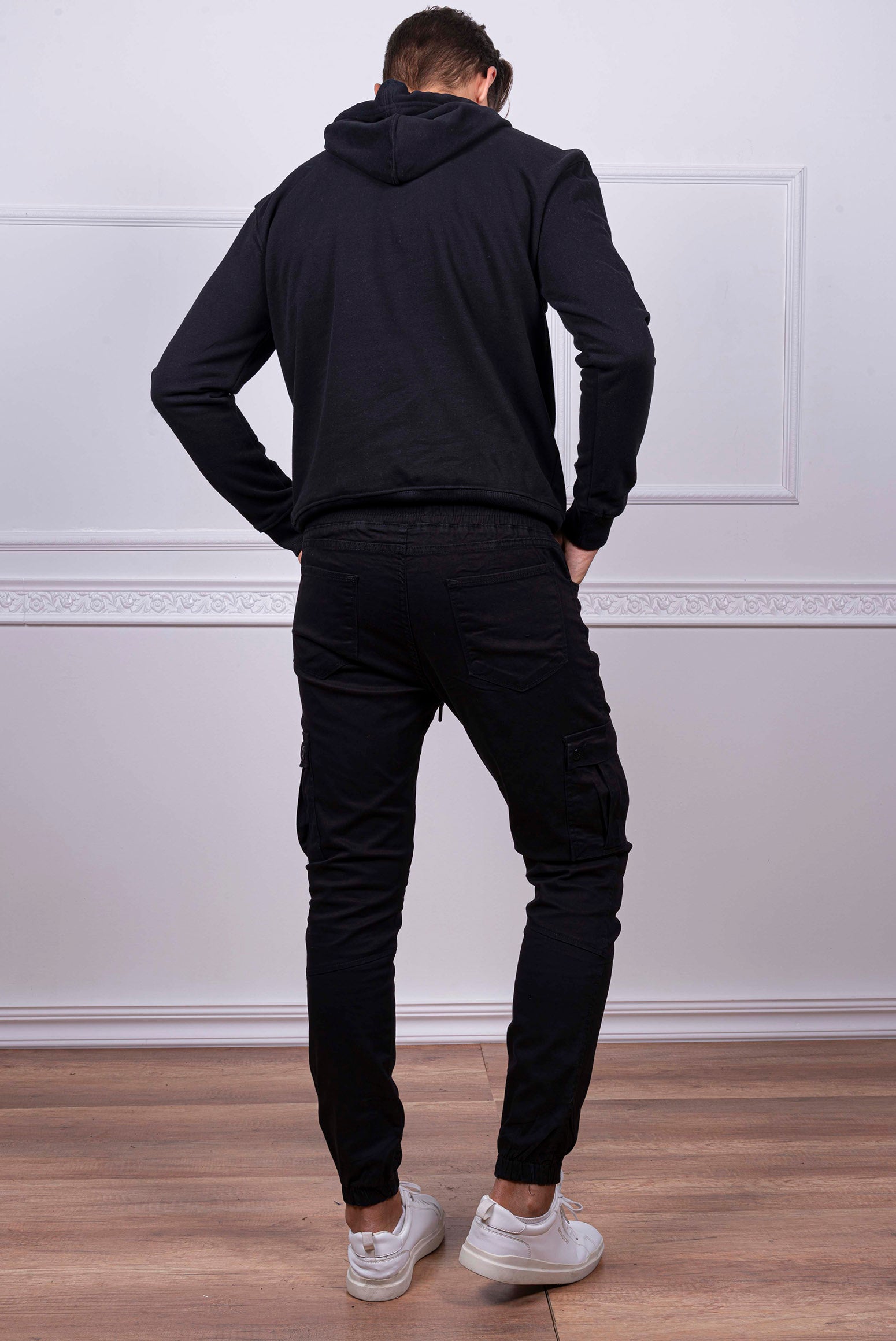 ανδρικό-βαμβακερό-παντελόνι-cargo-με-λάστιχο-και-κορδόνι