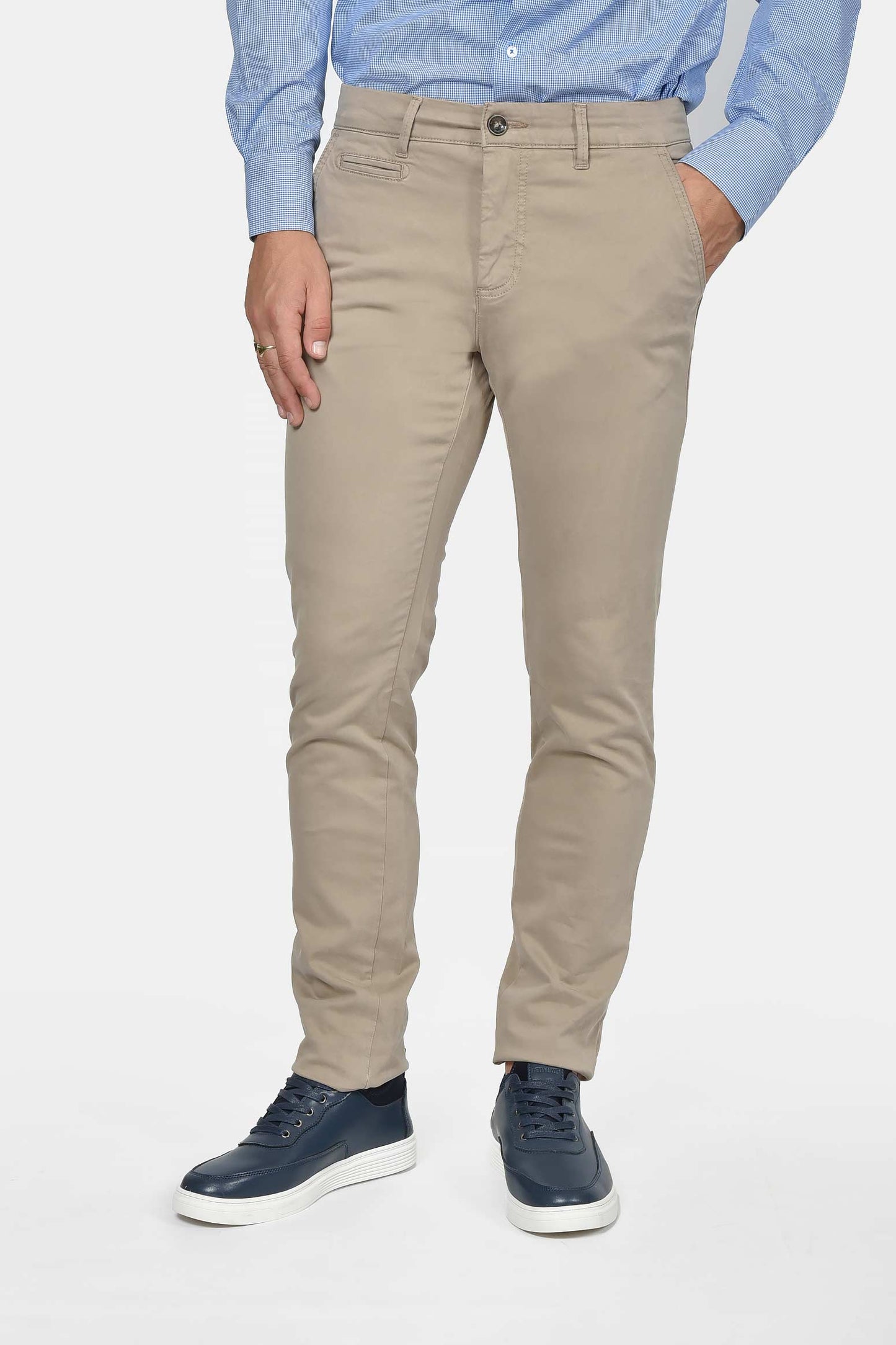 ανδρικό-βαμβακερό-chinos-παντελόνι-slim-fit