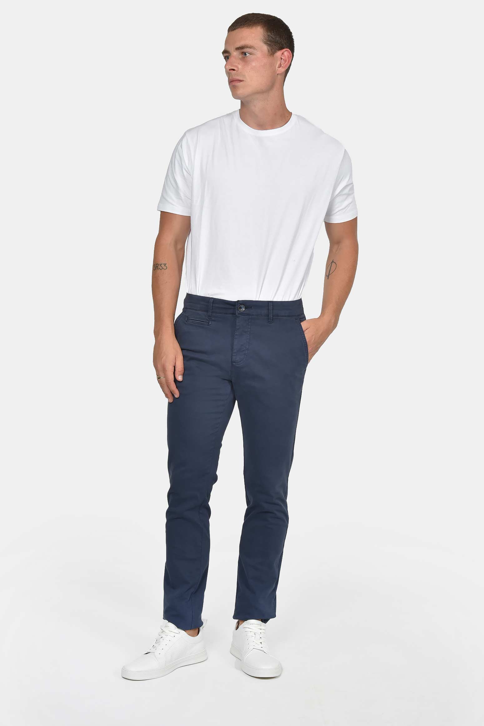 ανδρικό-βαμβακερό-chinos-παντελόνι-slim-fit