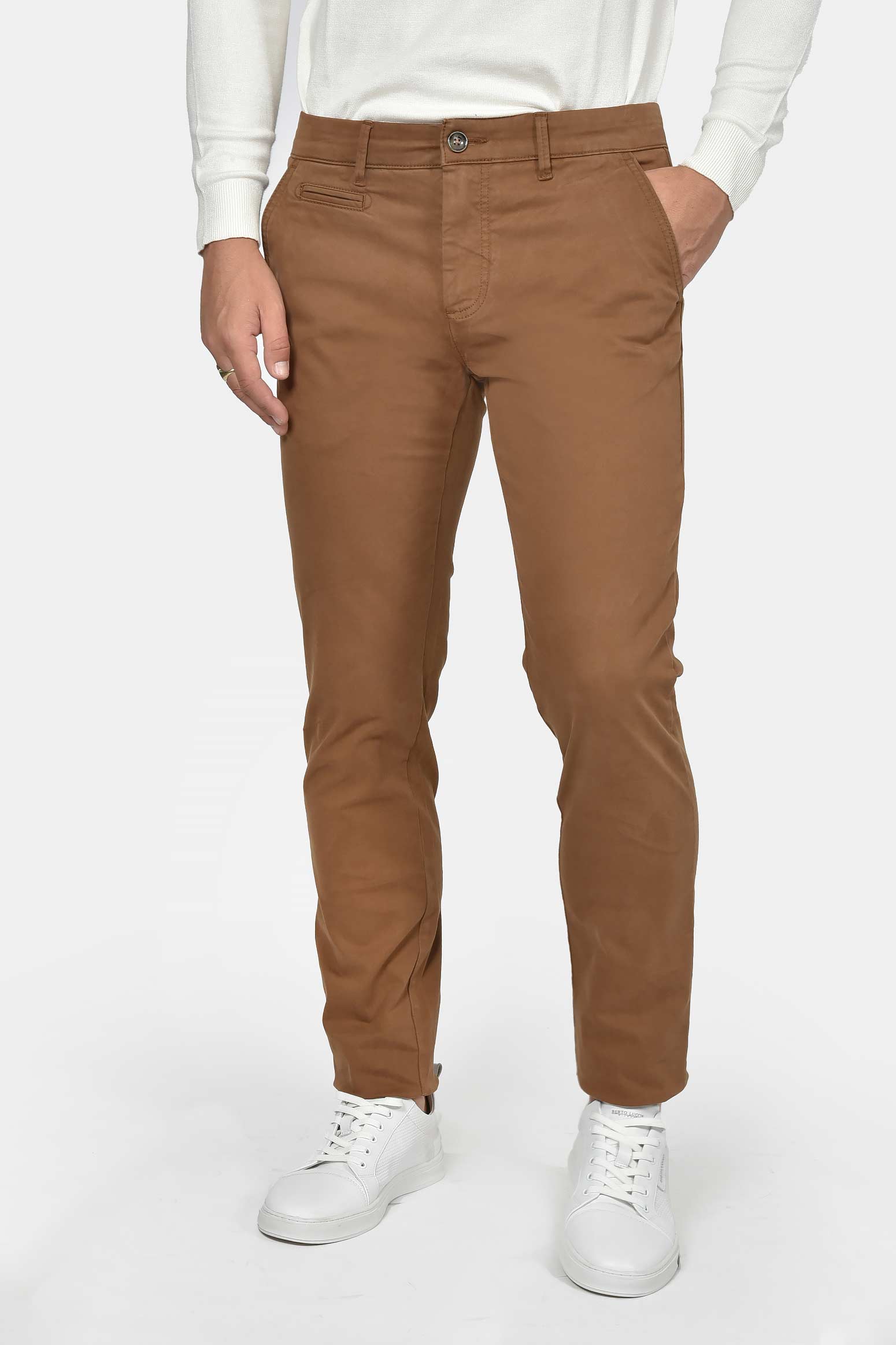 ανδρικό-βαμβακερό-chinos-παντελόνι-slim-fit