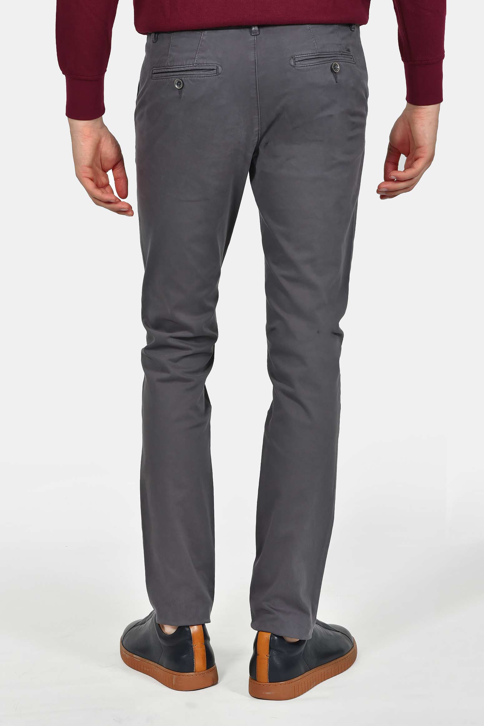 ανδρικό-βαμβακερό-chinos-παντελόνι-σε-στενή-γραμμή