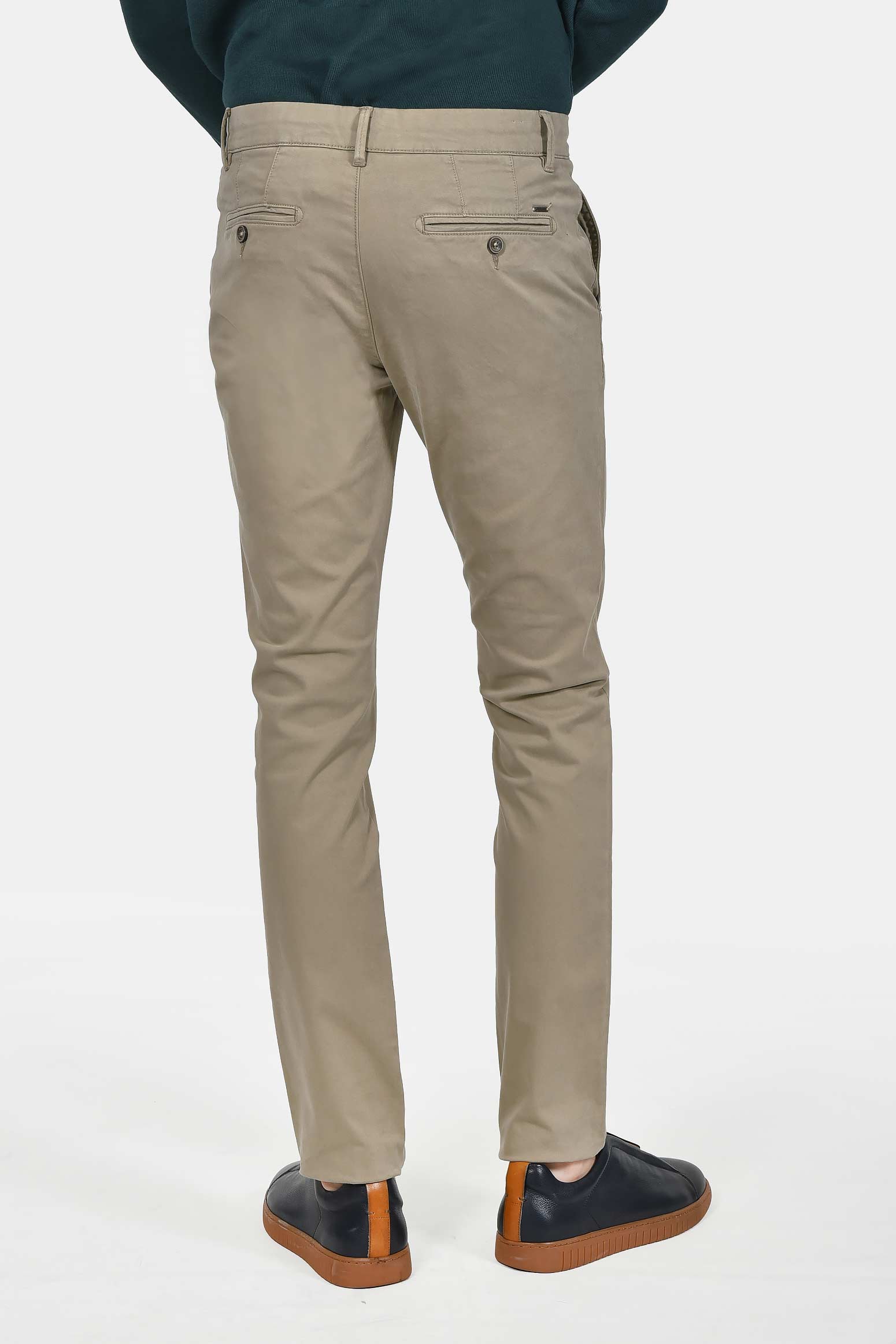ανδρικό-βαμβακερό-chinos-παντελόνι-σε-στενή-γραμμή