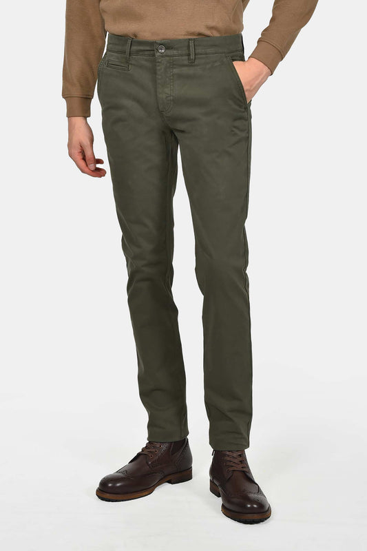ανδρικό-βαμβακερό-chinos-παντελόνι-σε-στενή-γραμμή