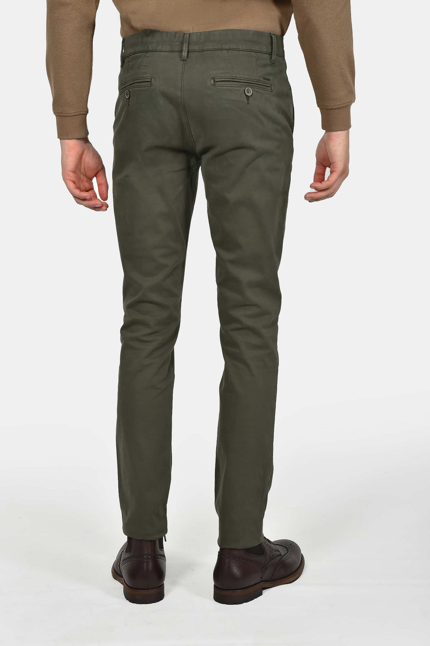 ανδρικό-βαμβακερό-chinos-παντελόνι-σε-στενή-γραμμή