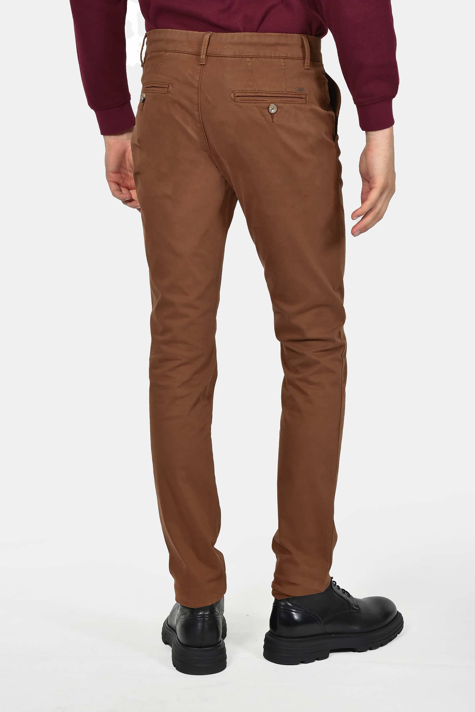 ανδρικό-βαμβακερό-chinos-παντελόνι-σε-στενή-γραμμή
