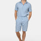 ανδρική-chinos-βερμούδα-normal-fit-από-λινό-&-βαμβάκι-με-ελαστική-μέση-&-άνετη-εφαρμογή