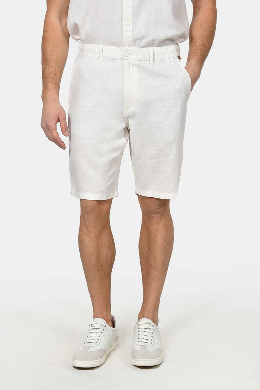 ανδρική-chinos-βερμούδα-normal-fit-από-λινό-&-βαμβάκι-με-ελαστική-μέση-&-άνετη-εφαρμογή