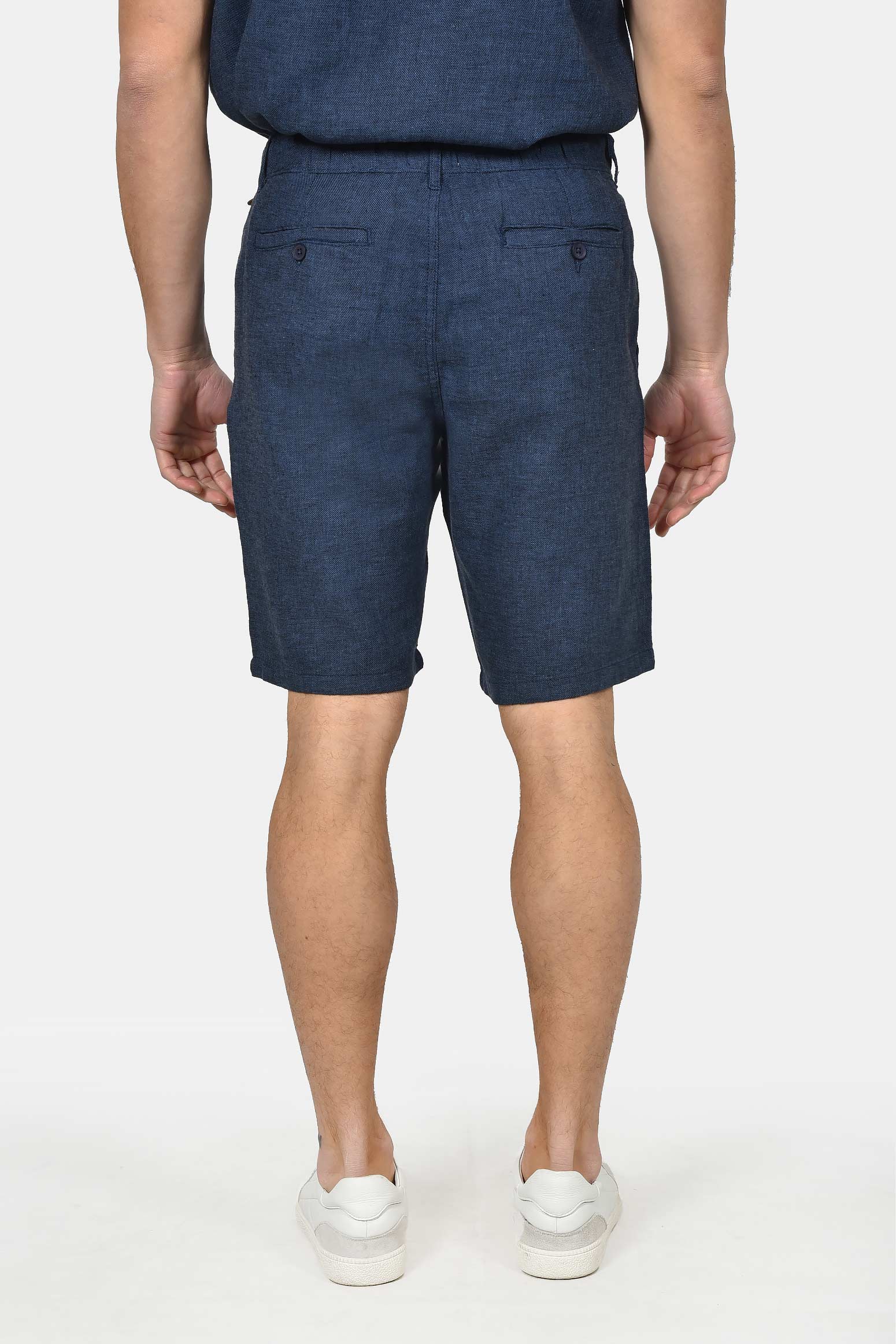ανδρική-chinos-βερμούδα-normal-fit-από-λινό-&-βαμβάκι-με-ελαστική-μέση-&-άνετη-εφαρμογή