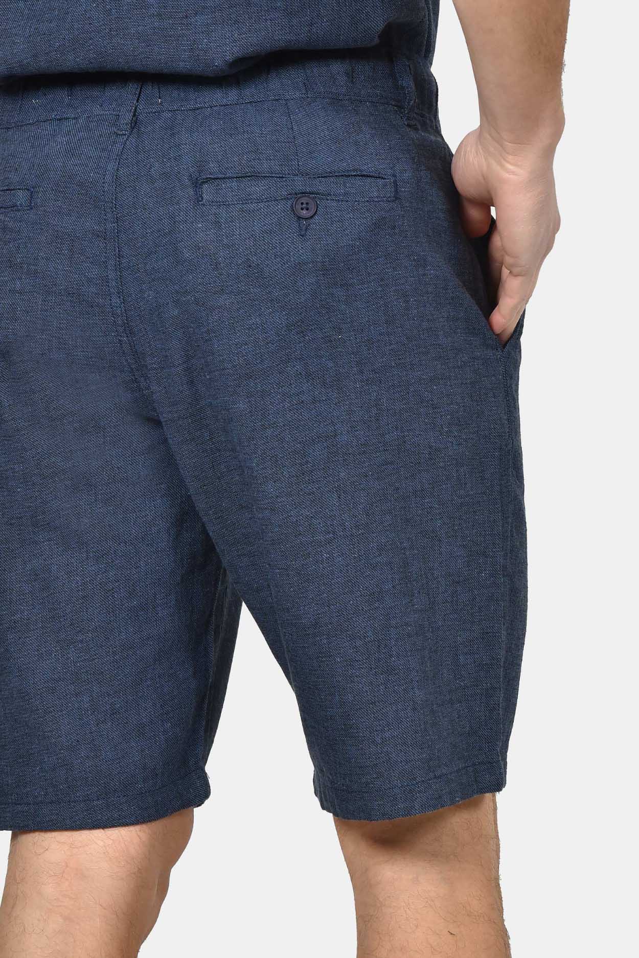 ανδρική-chinos-βερμούδα-normal-fit-από-λινό-&-βαμβάκι-με-ελαστική-μέση-&-άνετη-εφαρμογή