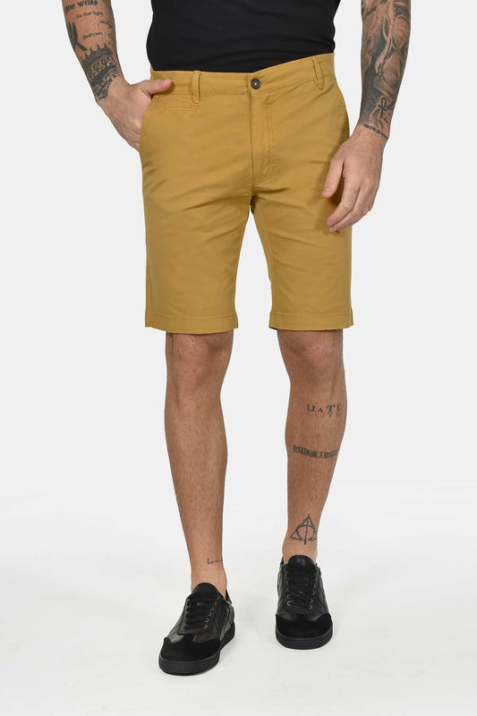ανδρική-βαμβακερή-chinos-βερμούδα-slim-fit-με-καθαρή-γραμμή-&-ελαστική-άνεση