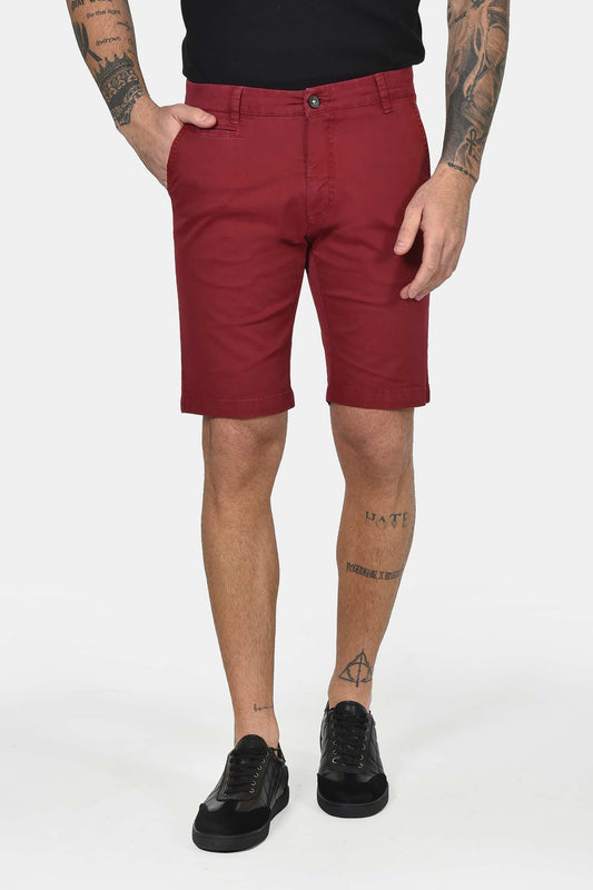 ανδρική-βαμβακερή-chinos-βερμούδα-slim-fit-με-καθαρή-γραμμή-&-ελαστική-άνεση