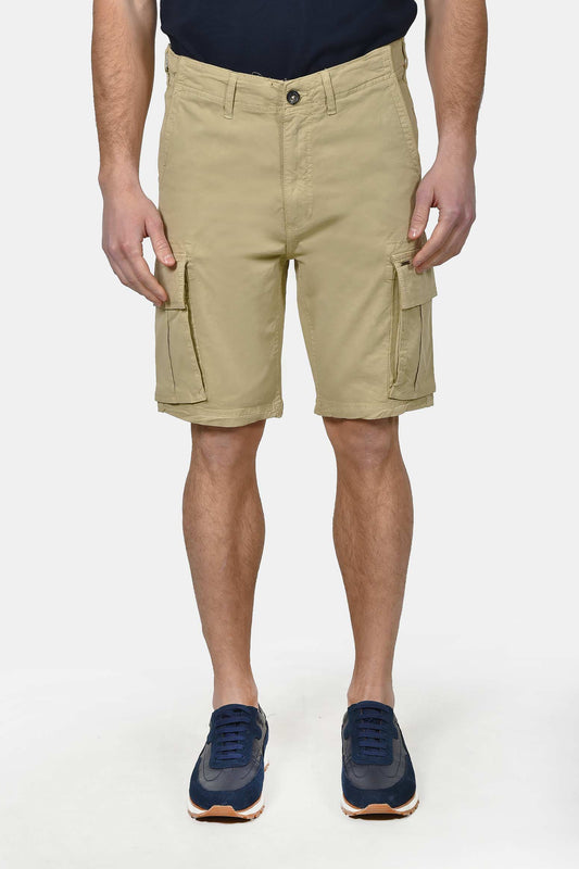 ανδρική-cargo-βερμούδα-slim-fit-με-πλαϊνές-τσέπες-&-ελαστική-άνεση-κινήσεων