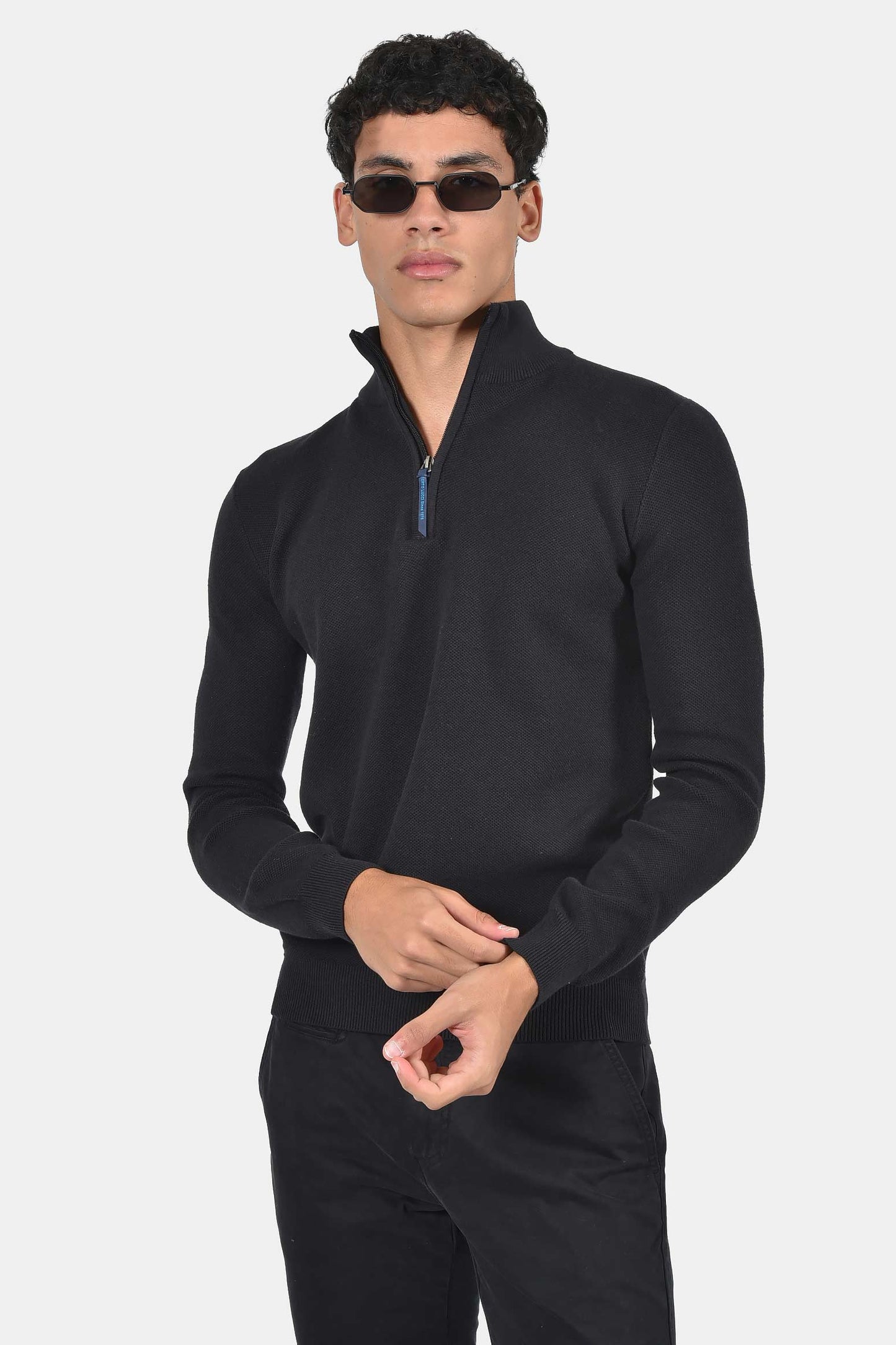 ανδρικό-πλεκτό-half-zip-πουλόβερ-normal-fit