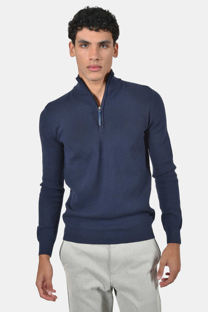 ανδρικό-πλεκτό-half-zip-πουλόβερ-normal-fit