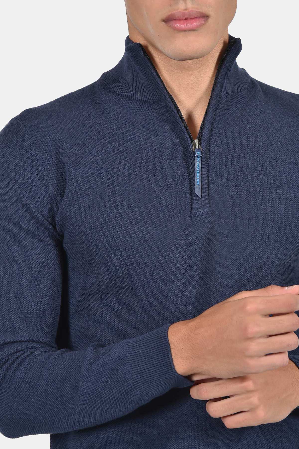 ανδρικό-πλεκτό-half-zip-πουλόβερ-normal-fit