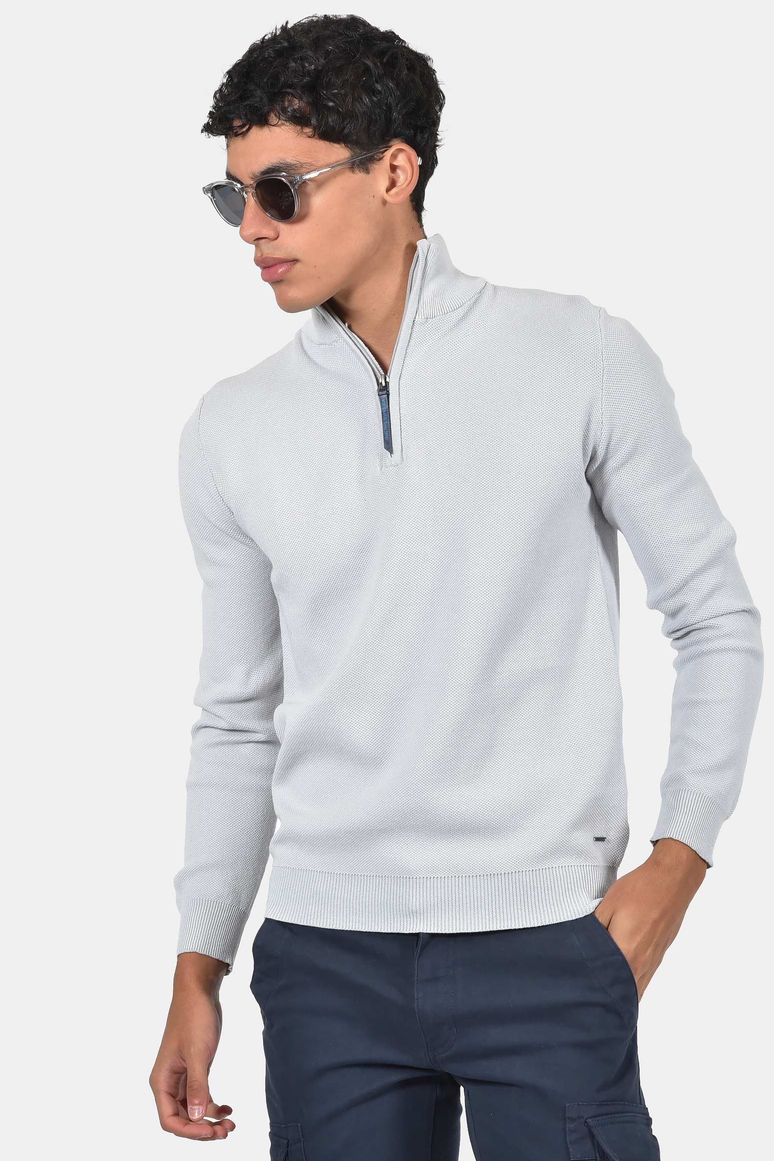 ανδρικό-πλεκτό-half-zip-πουλόβερ-normal-fit