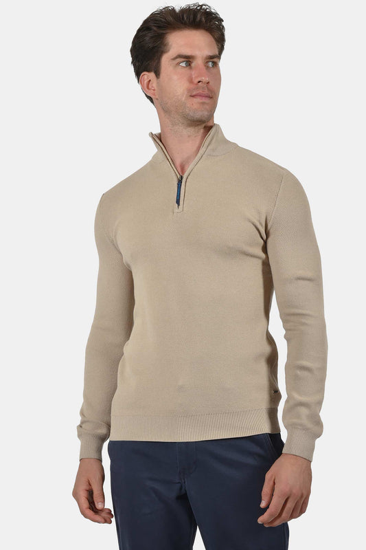 ανδρικό-πλεκτό-half-zip-πουλόβερ-normal-fit