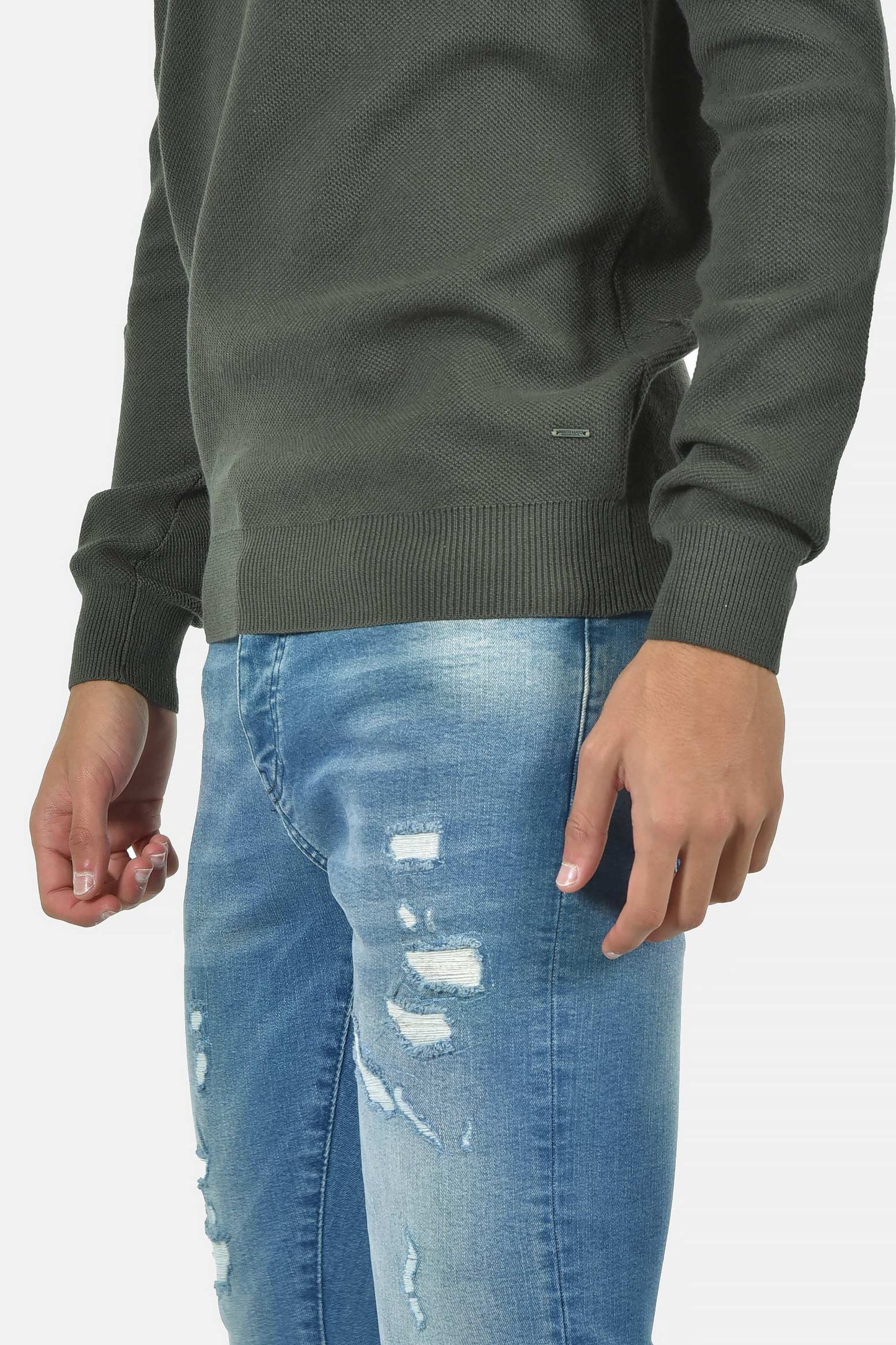 ανδρικό-πλεκτό-half-zip-πουλόβερ-normal-fit