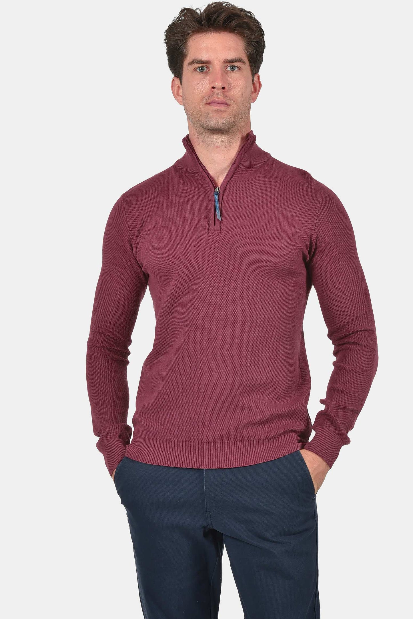 ανδρικό-πλεκτό-half-zip-πουλόβερ-normal-fit