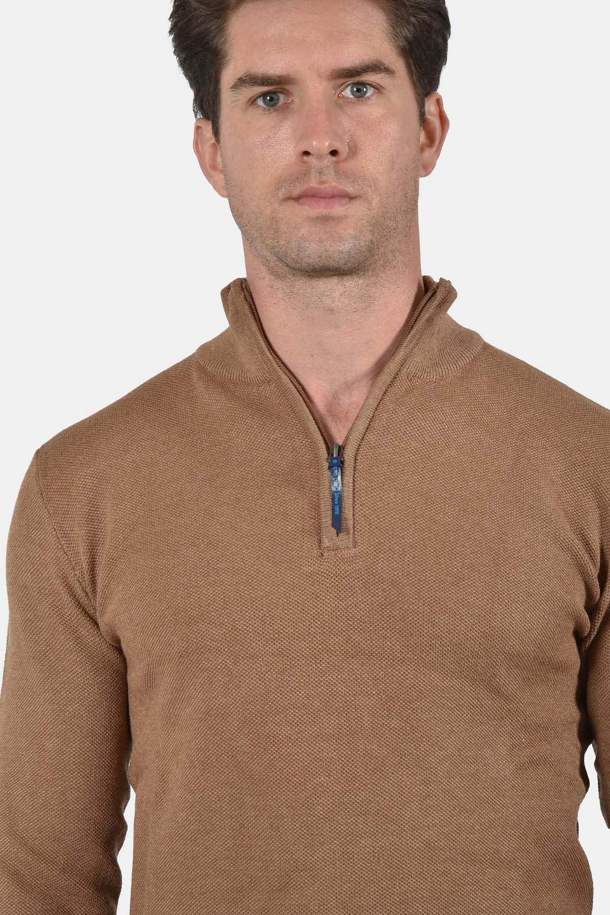 ανδρικό-πλεκτό-half-zip-πουλόβερ-normal-fit