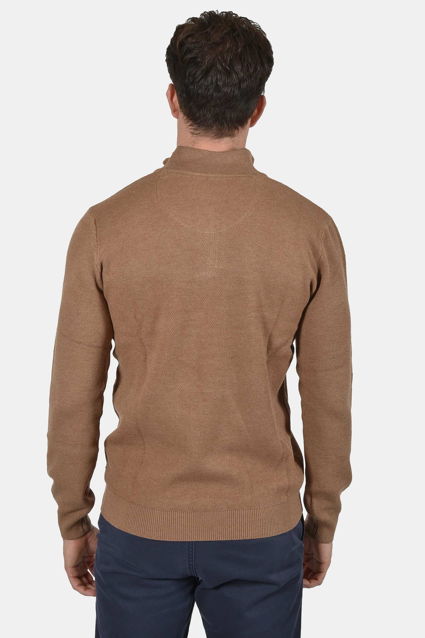 ανδρικό-πλεκτό-half-zip-πουλόβερ-normal-fit