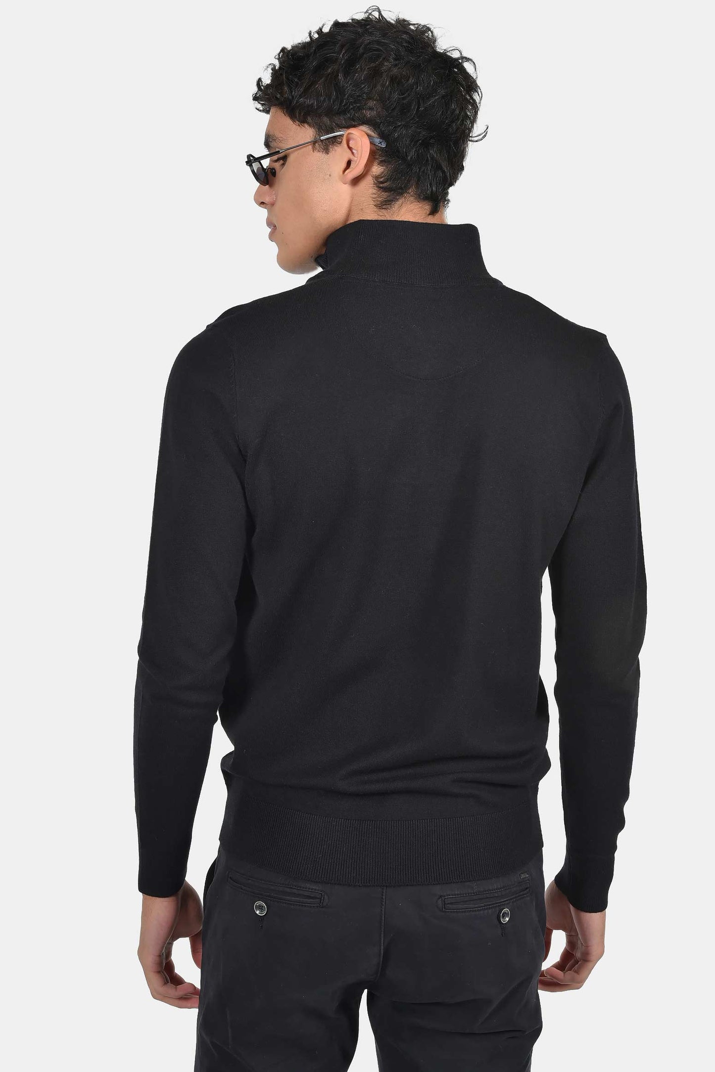 ανδρικό-half-zip-πλεκτό-πουλόβερ-normal-fit