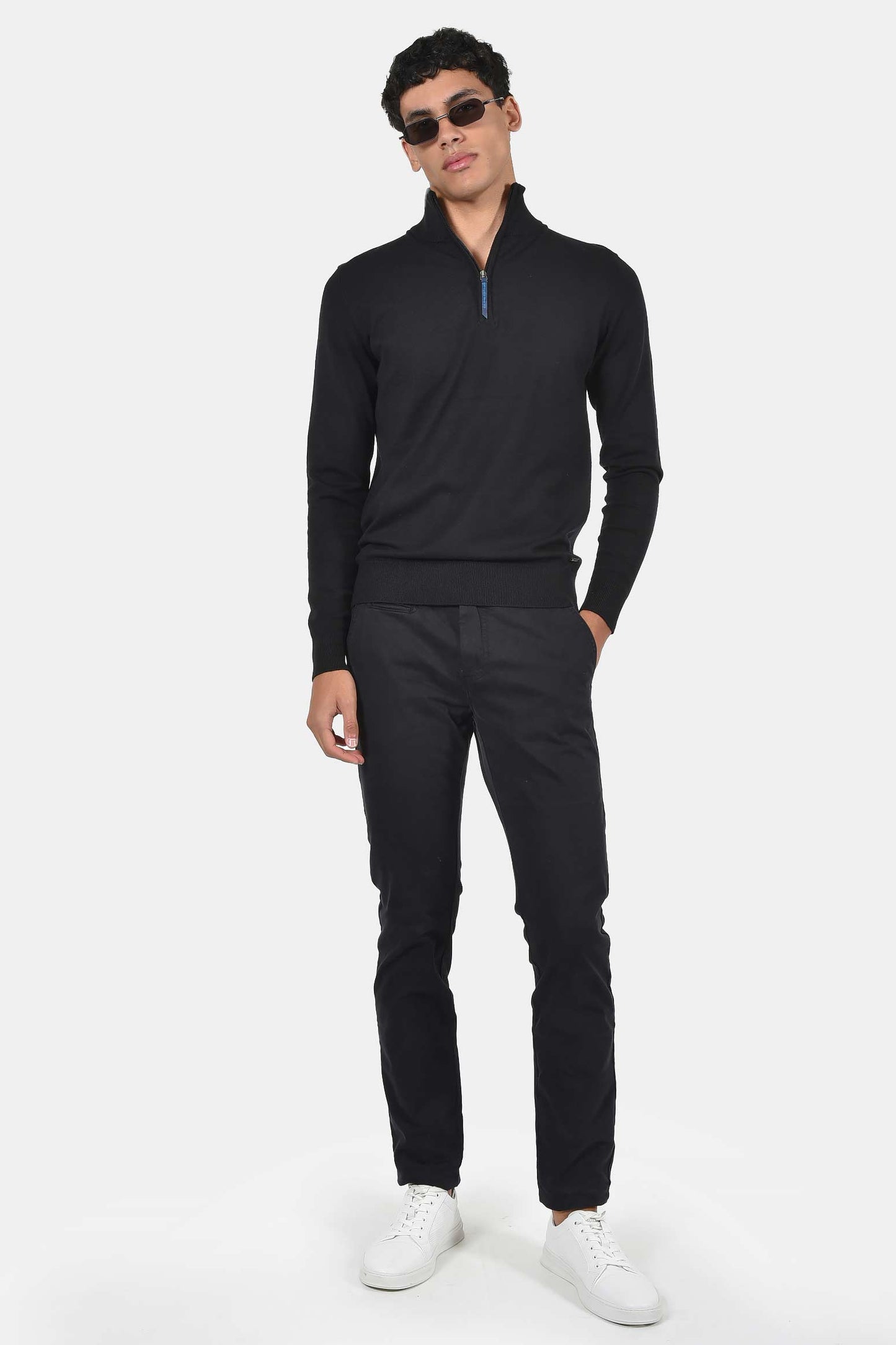 ανδρικό-half-zip-πλεκτό-πουλόβερ-normal-fit