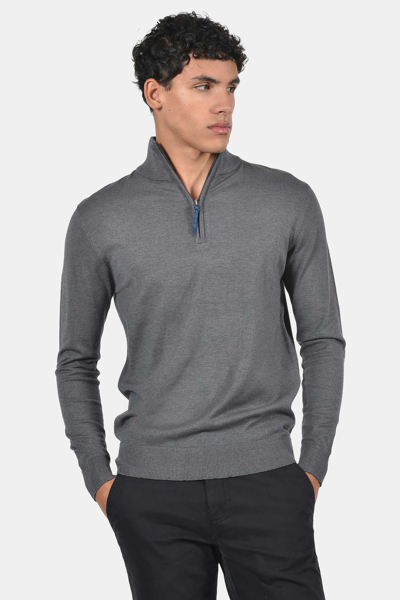 ανδρικό-half-zip-πλεκτό-πουλόβερ-normal-fit