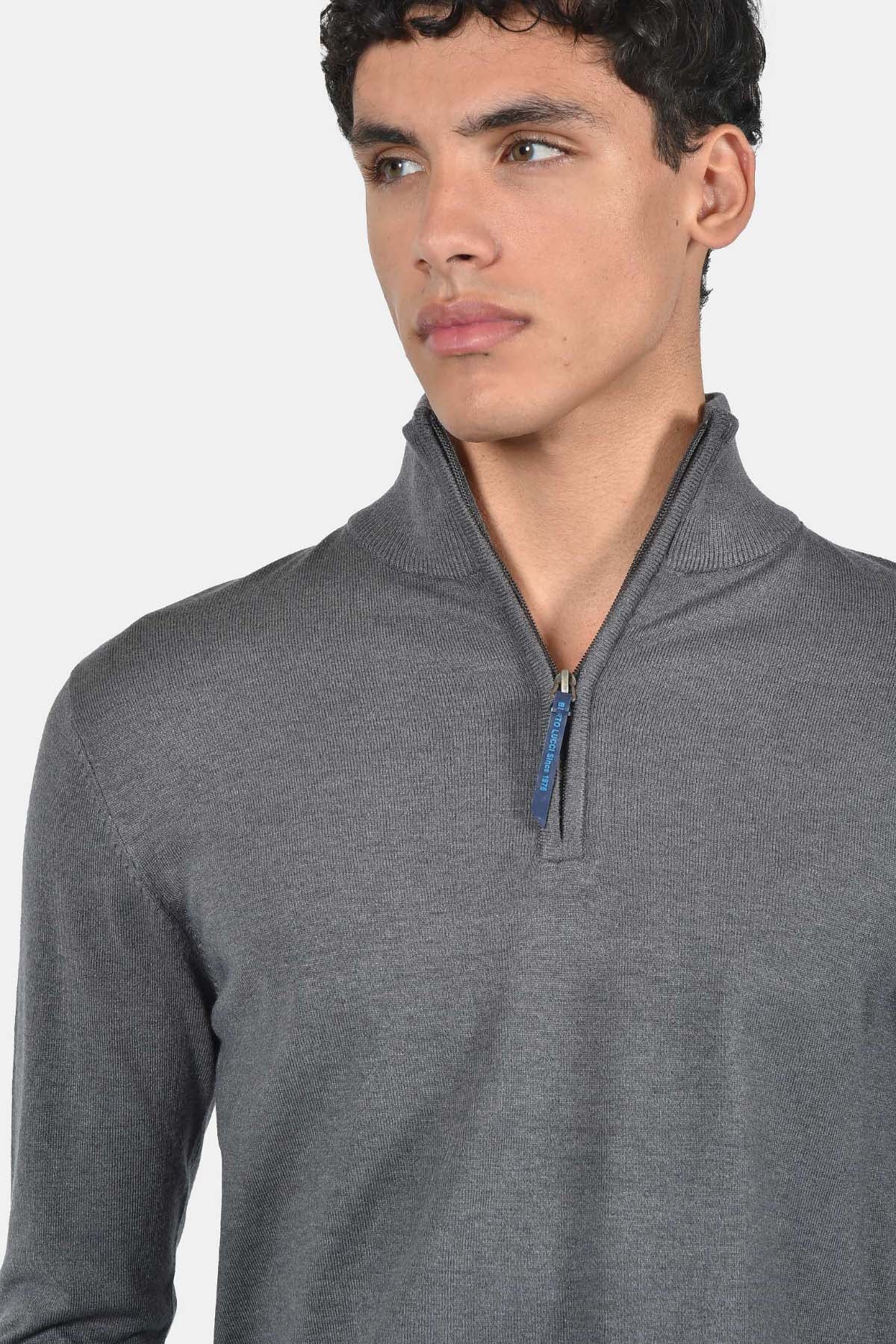 ανδρικό-half-zip-πλεκτό-πουλόβερ-normal-fit