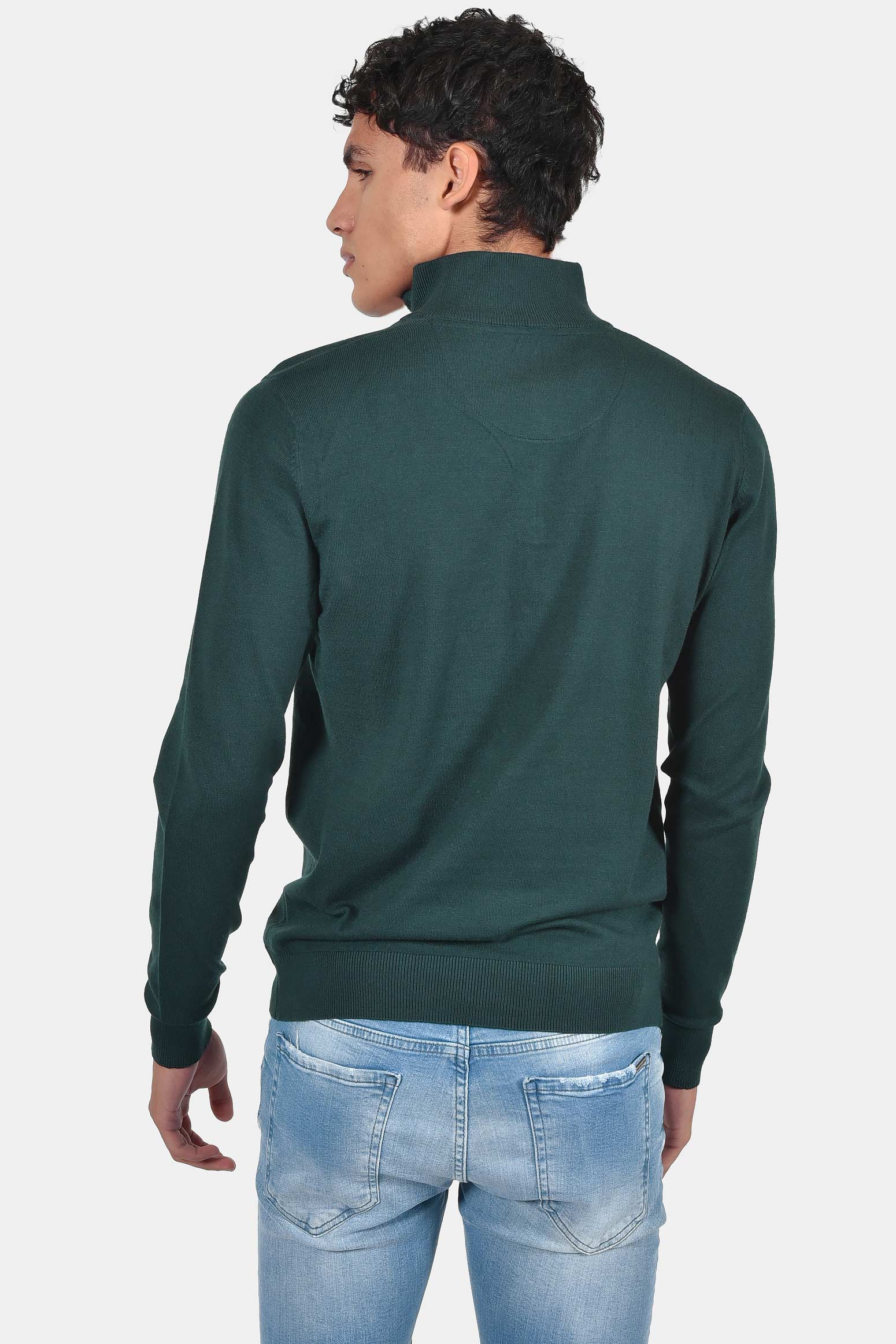 ανδρικό-half-zip-πλεκτό-πουλόβερ-normal-fit