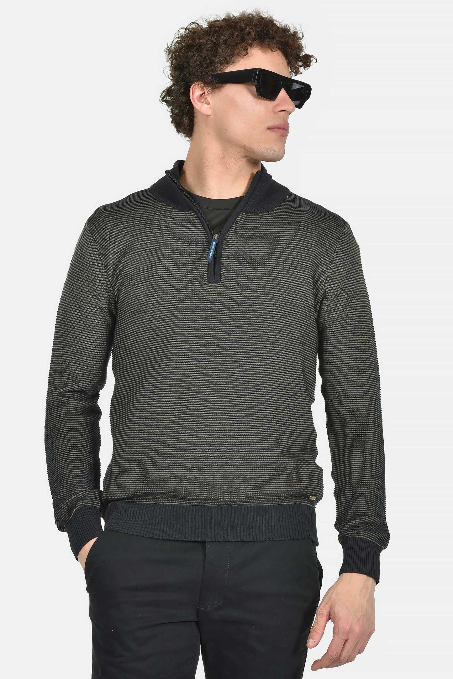 ανδρικό-πλεκτό-half-zip-slim-fit-100%-βαμβάκι