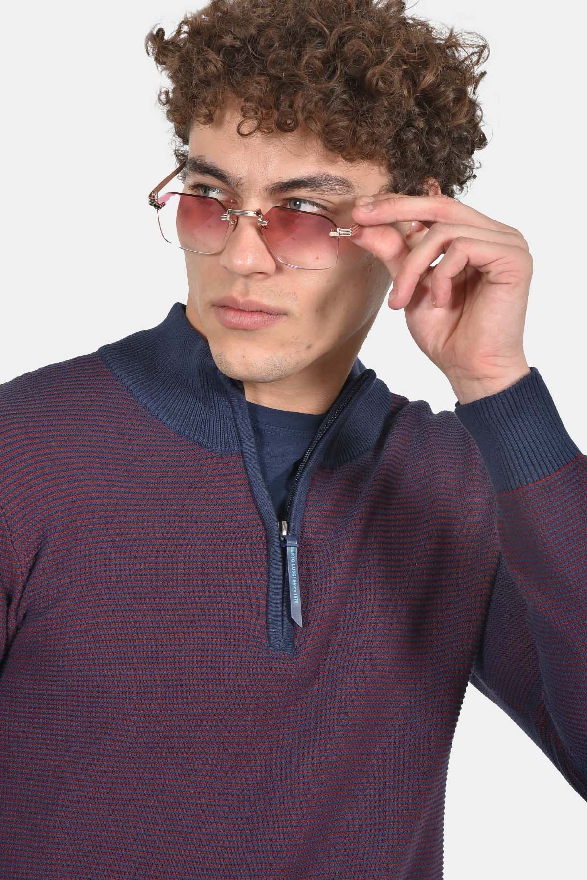 ανδρικό-πλεκτό-half-zip-slim-fit-100%-βαμβάκι