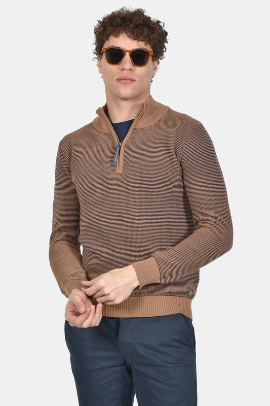 ανδρικό-πλεκτό-half-zip-slim-fit-100%-βαμβάκι