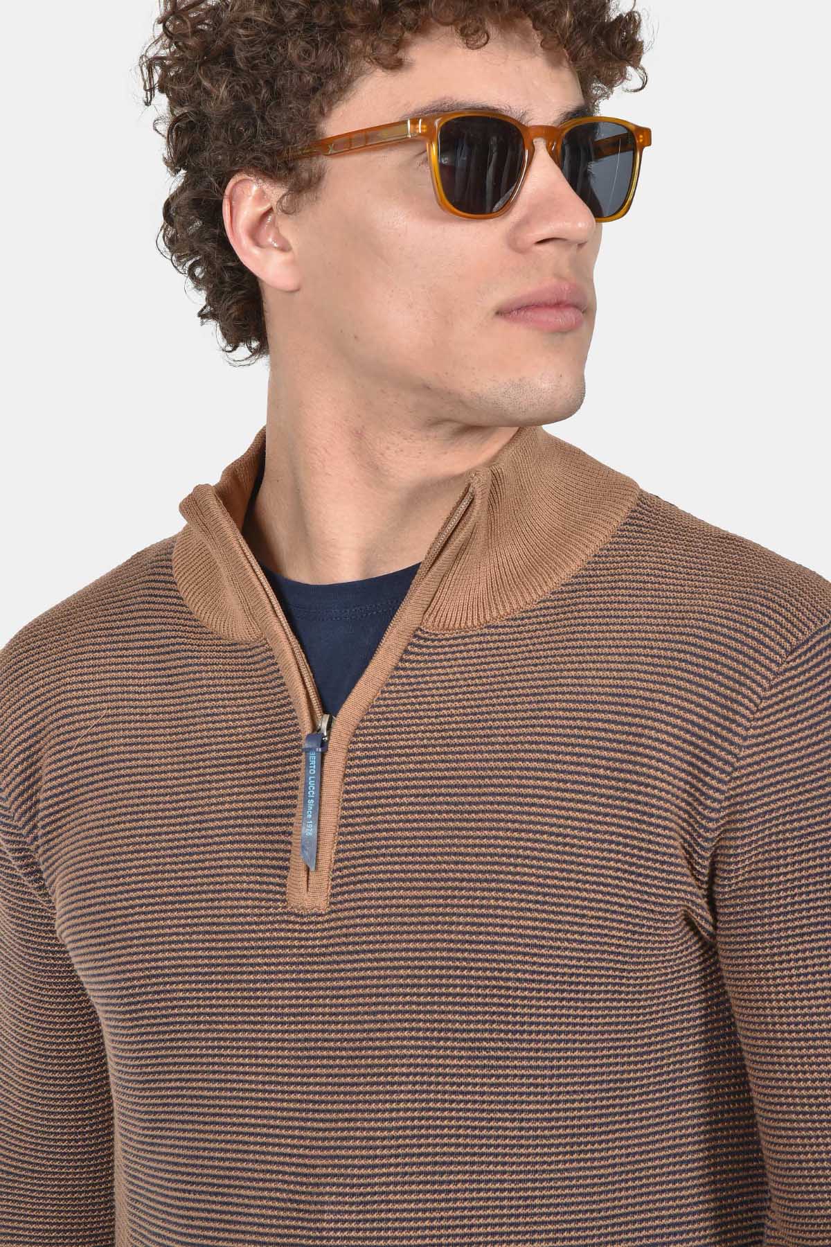 ανδρικό-πλεκτό-half-zip-slim-fit-100%-βαμβάκι