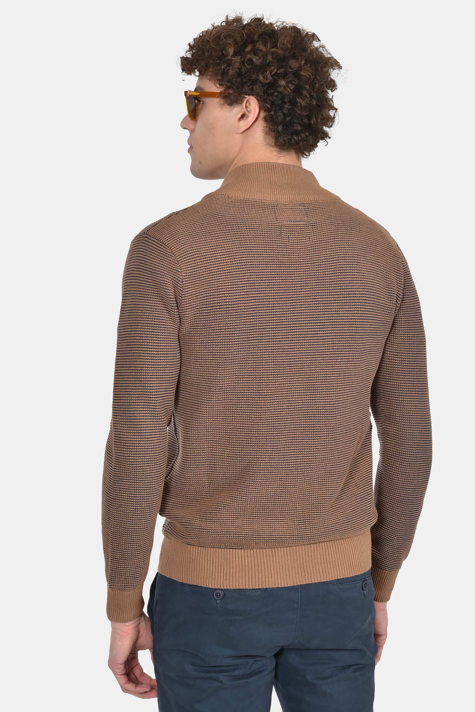 ανδρικό-πλεκτό-half-zip-slim-fit-100%-βαμβάκι