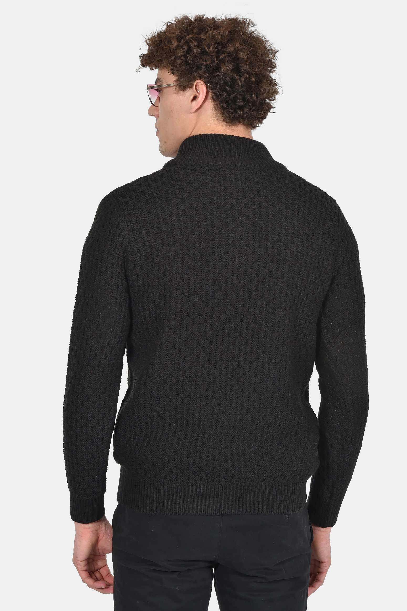 ανδρικό-πλεκτό-half-zip-normal-fit-με-ανάγλυφη-ύφανση