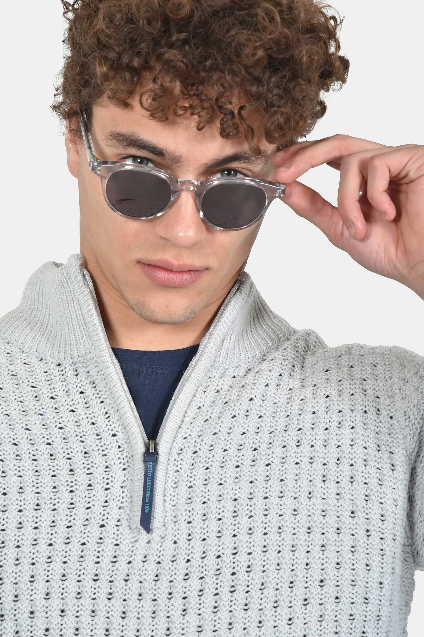 ανδρικό-πλεκτό-half-zip-normal-fit-με-ανάγλυφη-ύφανση