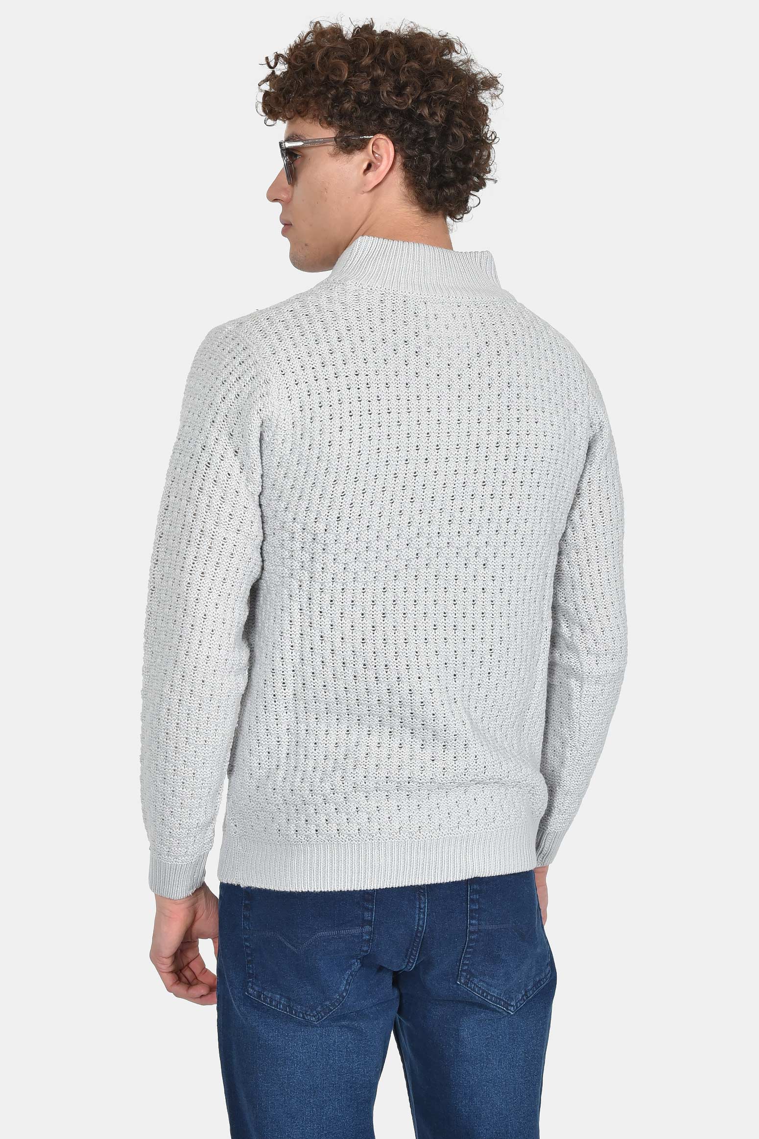 ανδρικό-πλεκτό-half-zip-normal-fit-με-ανάγλυφη-ύφανση