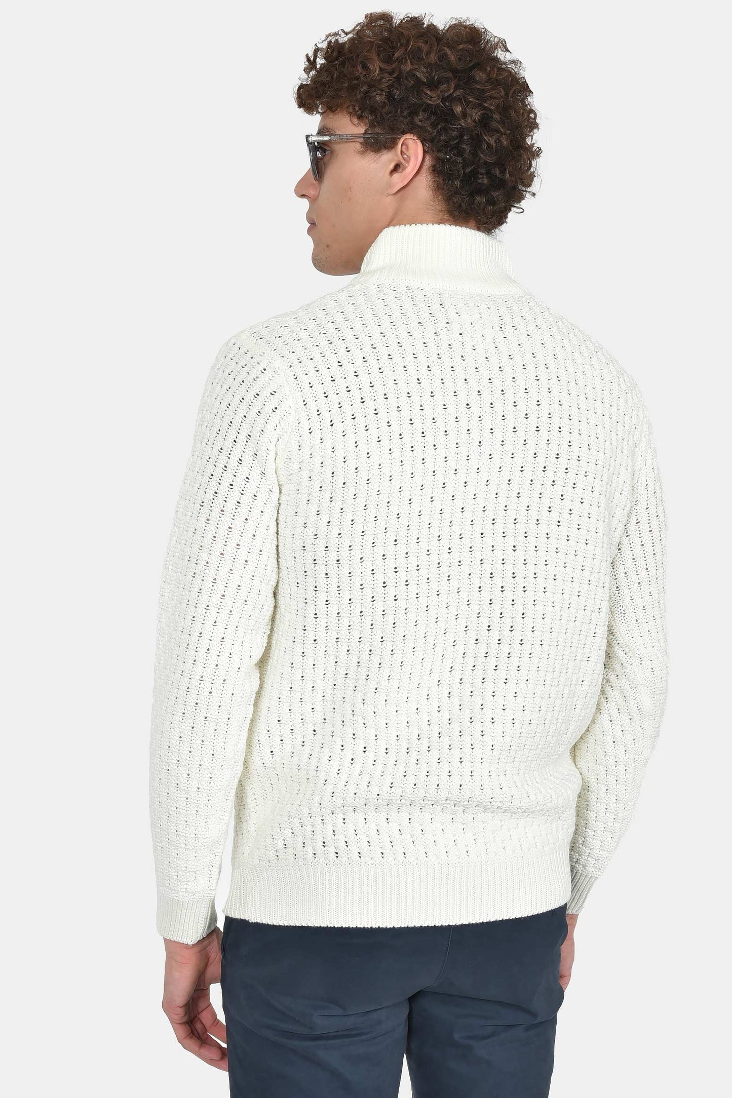 ανδρικό-πλεκτό-half-zip-normal-fit-με-ανάγλυφη-ύφανση