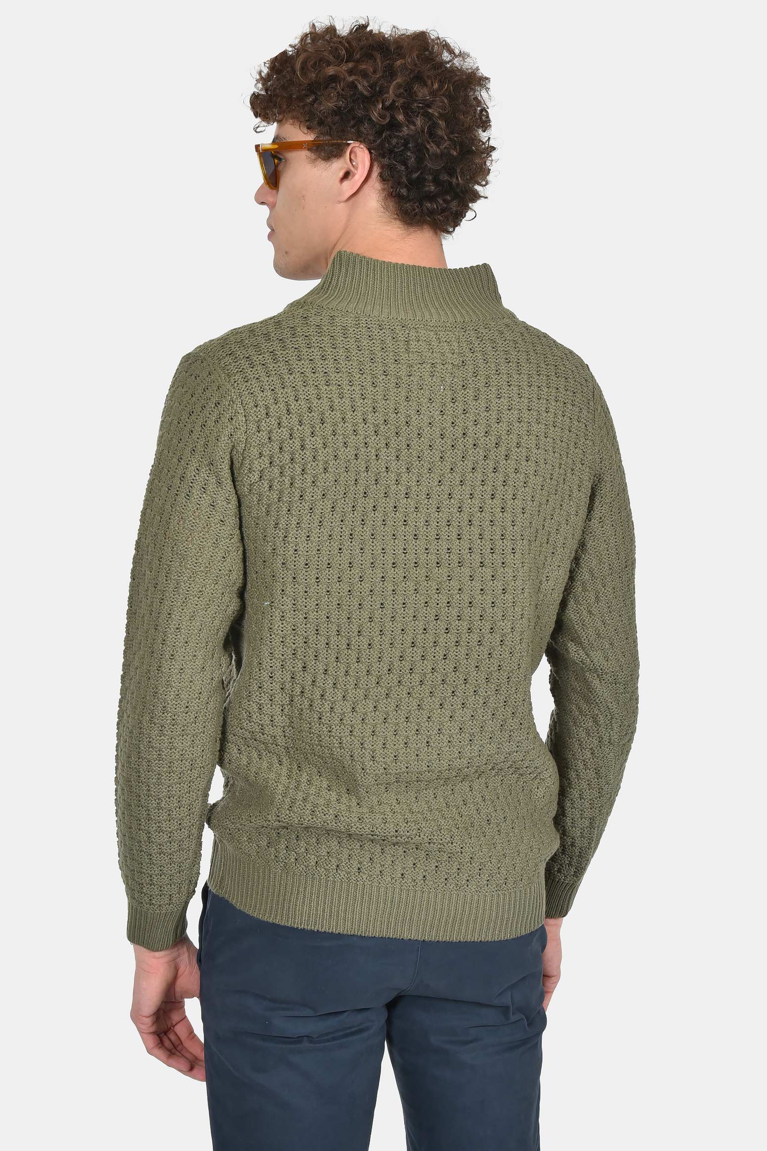 ανδρικό-πλεκτό-half-zip-normal-fit-με-ανάγλυφη-ύφανση