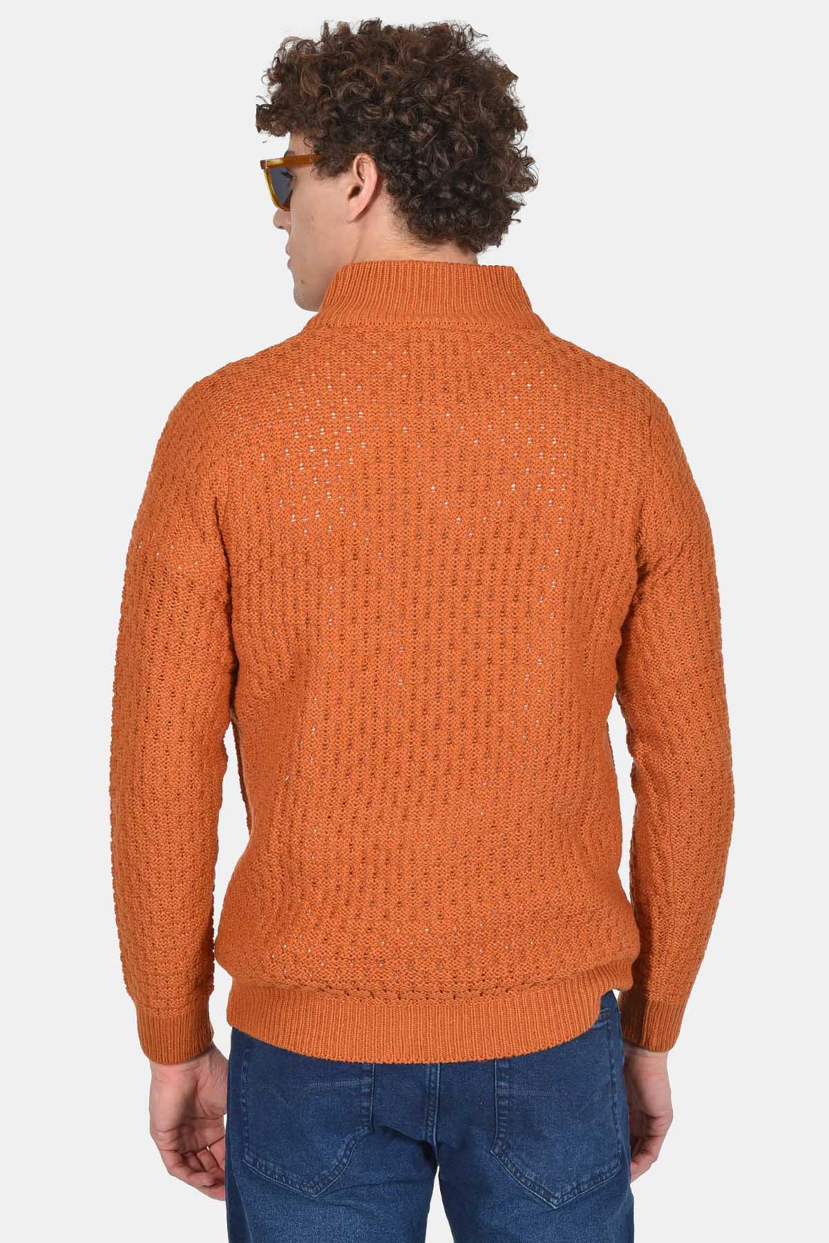 ανδρικό-πλεκτό-half-zip-normal-fit-με-ανάγλυφη-ύφανση