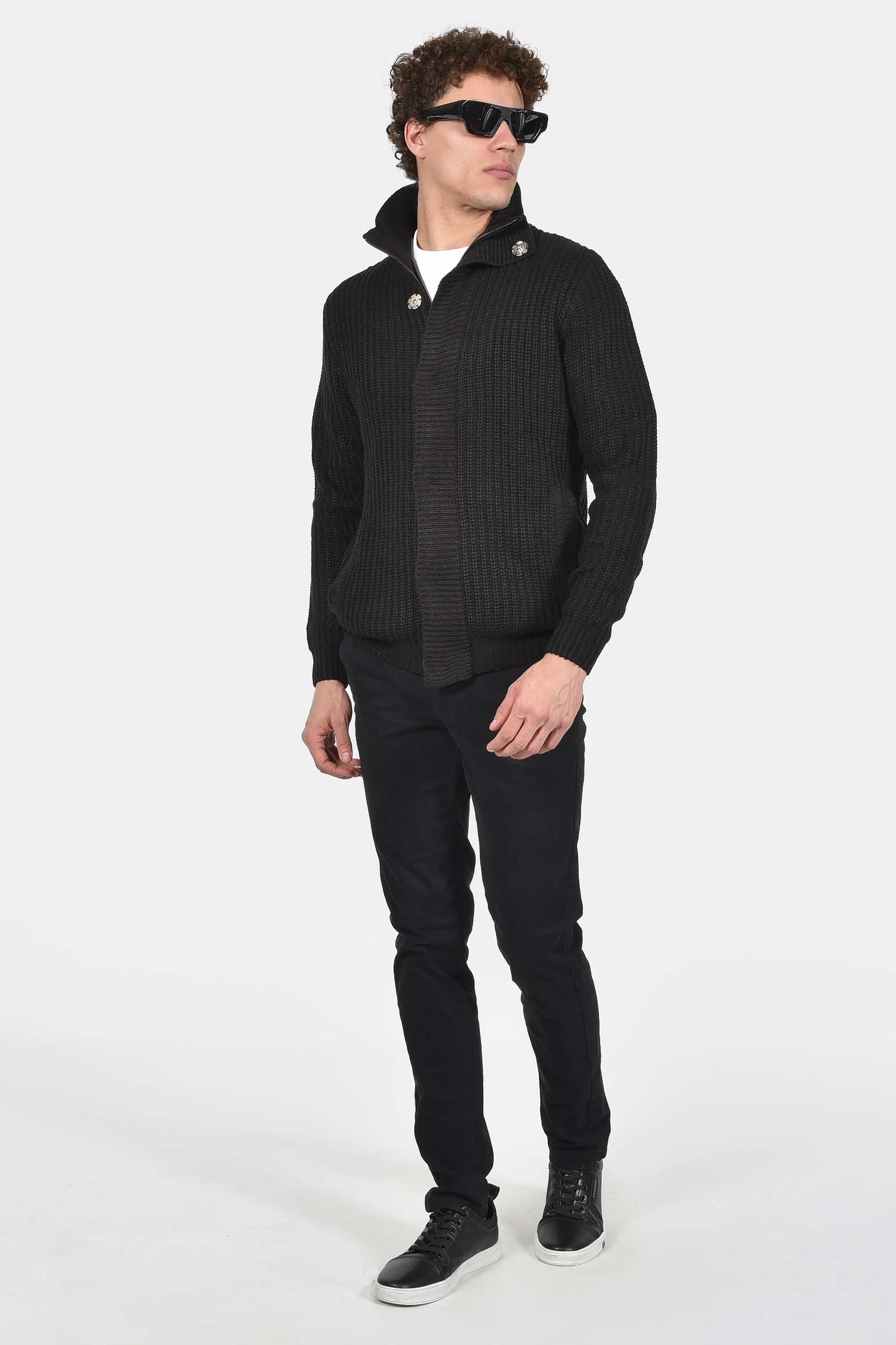 ανδρική-πλεκτή-ζακέτα-normal-fit-με-κουμπιά-και-φερμουάρ