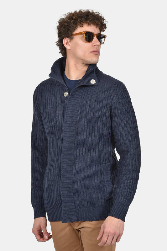 ανδρική-πλεκτή-ζακέτα-normal-fit-με-κουμπιά-και-φερμουάρ
