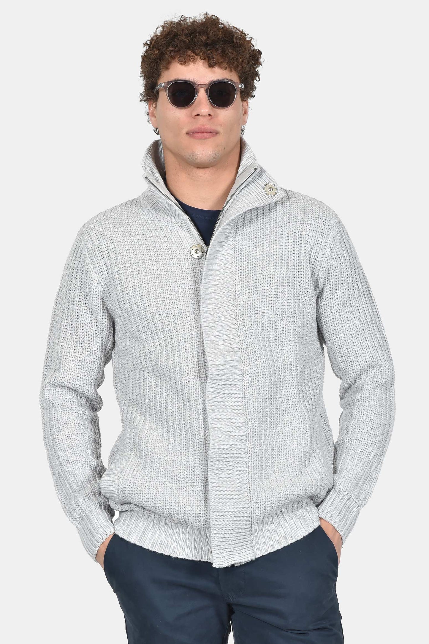 ανδρική-πλεκτή-ζακέτα-normal-fit-με-κουμπιά-και-φερμουάρ