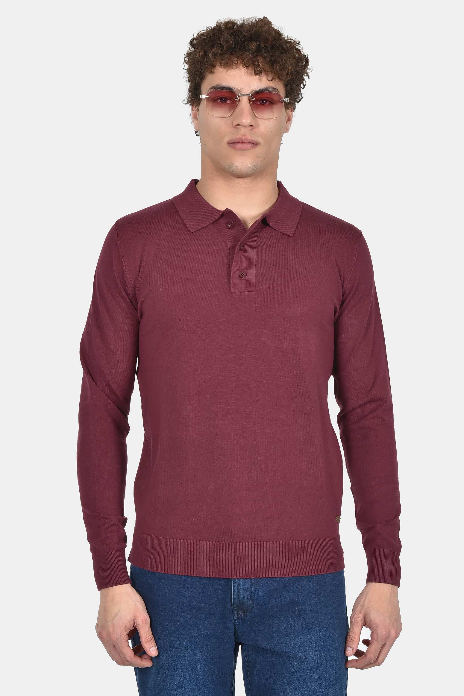 ανδρικό-πουλόβερ-με-γιακά-polo-normal-fit